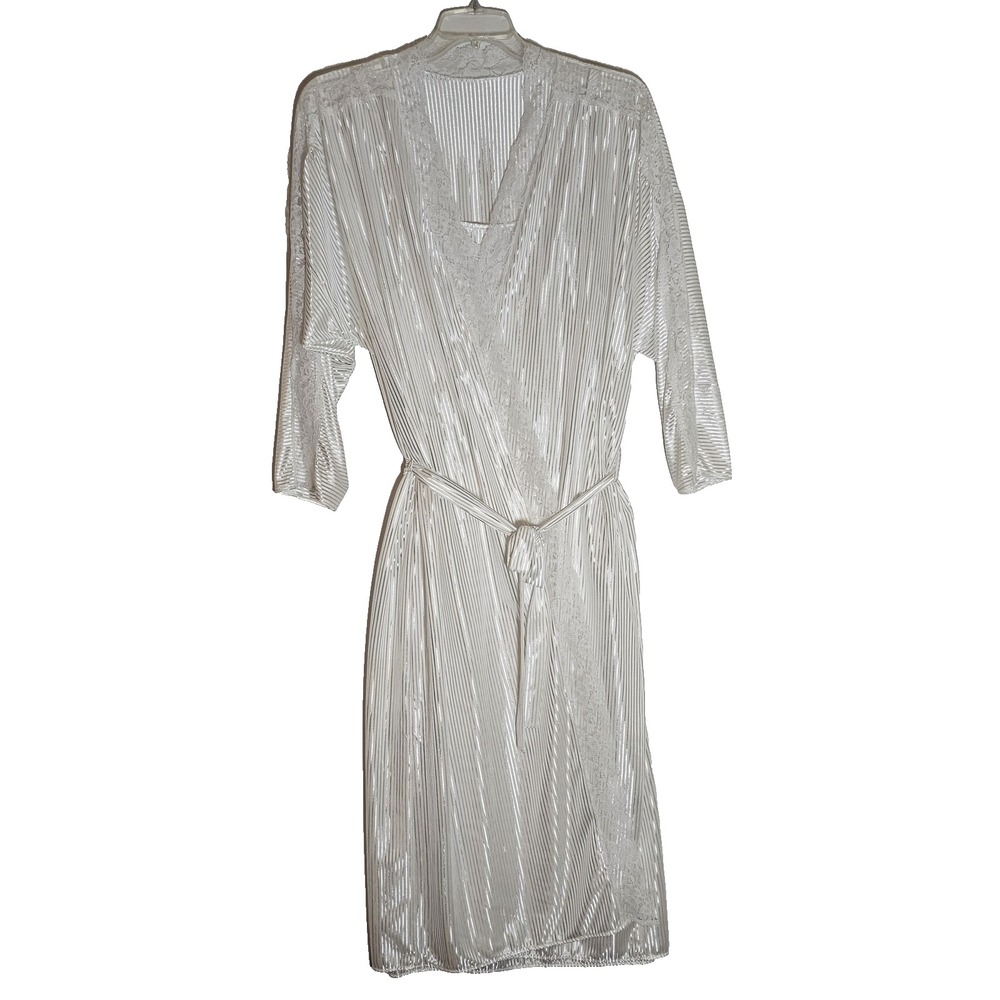 Vintage Colesce Couture Lingerie Robe Nightgown‎ Womens Large Lace Set 90s